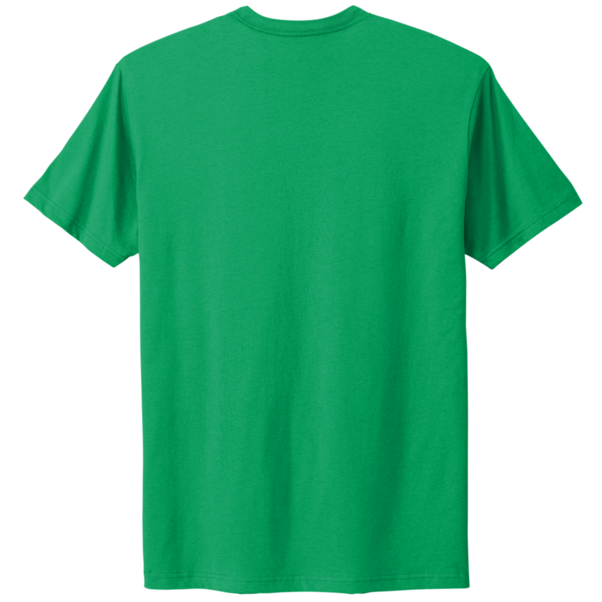 Plain Kelly-green streetwear t shirt shown from the back, featuring a relaxed fit and minimal design ideal for casual or layered urban style.